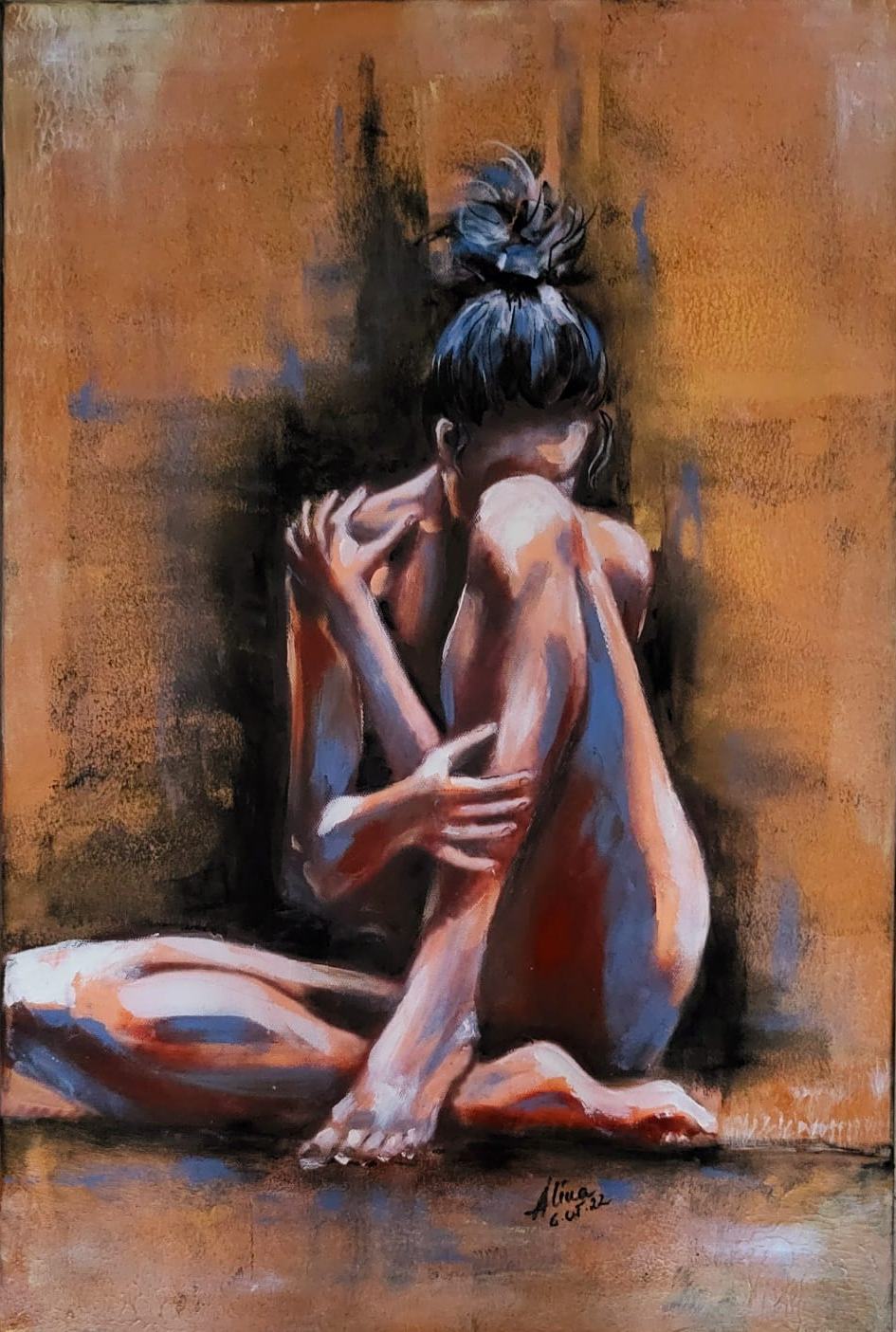 ArteDiAlina.com painting: The Sorrow of a Blind Girl